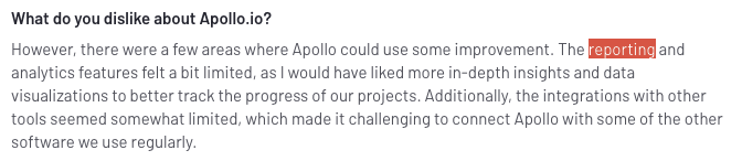 Apollo negative review